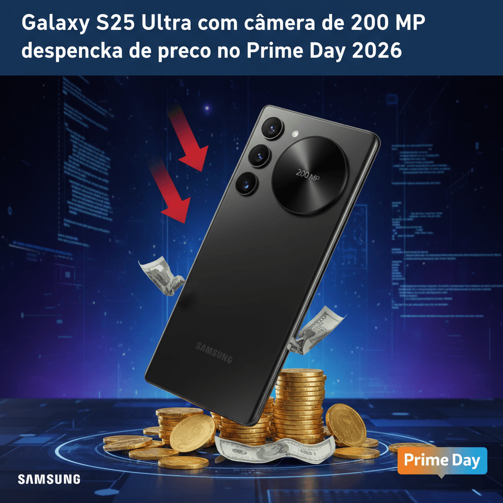 Galaxy S25 Ultra com câmera de 200 MP recebe desconto histórico de 60% no Prime Day 2026