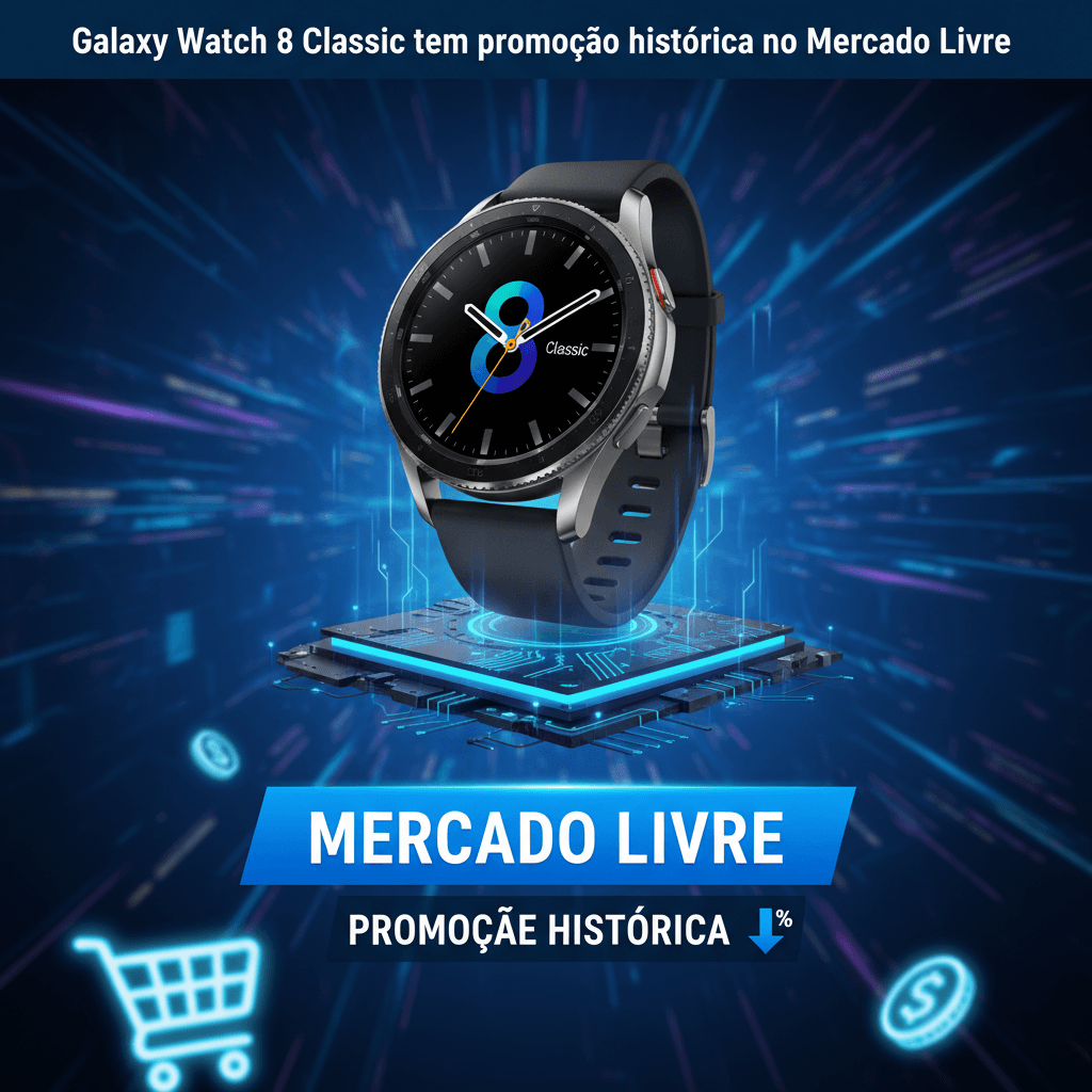 Galaxy Watch 8 Classic atinge menor preço histórico no Mercado Livre