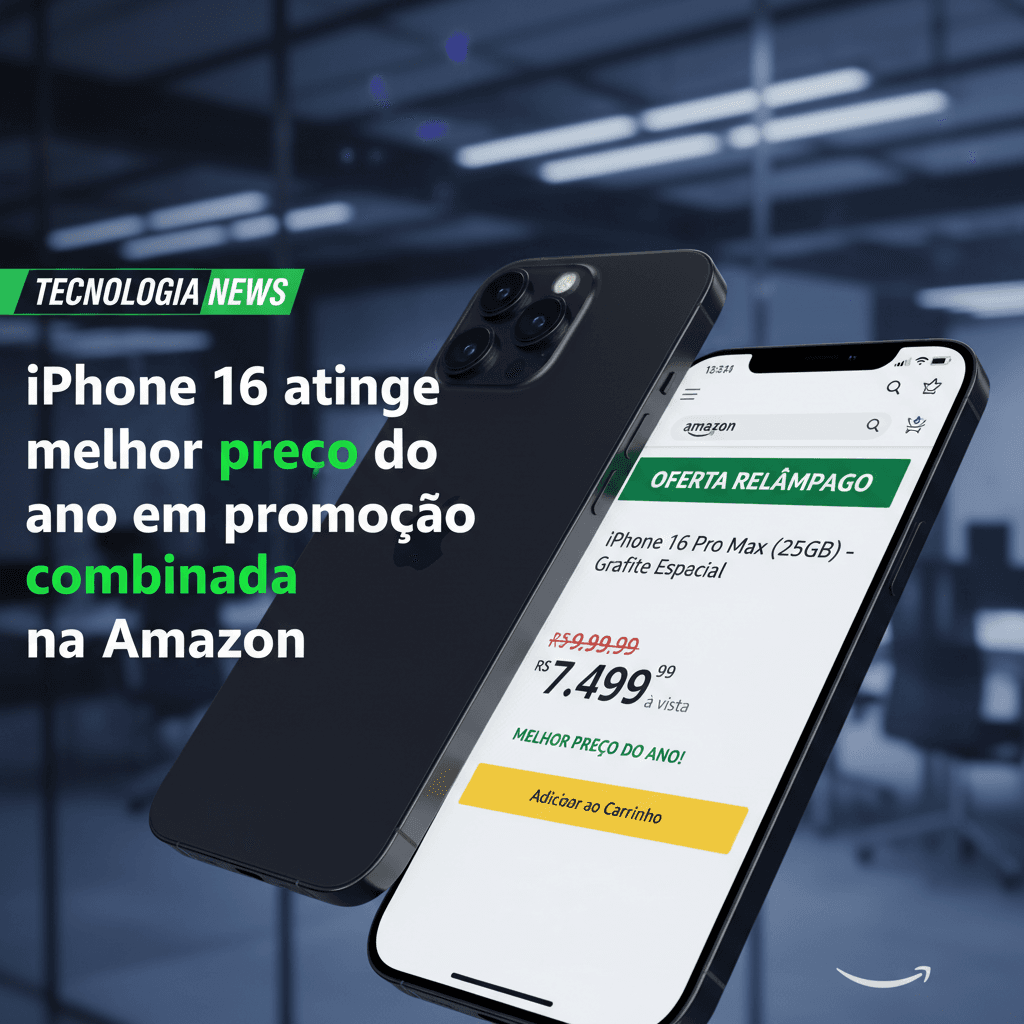 iPhone 16 Atinge Menor Preço de 2026 em Oferta Relâmpago na Amazon